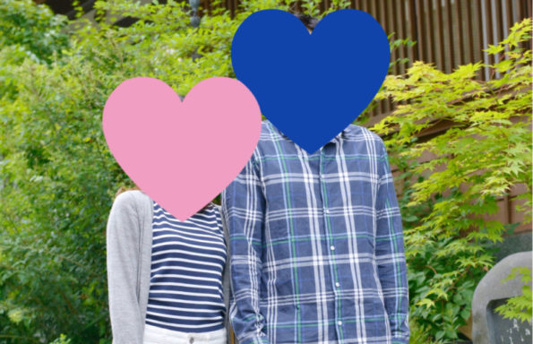 • 湖西市の結婚相談所「結い」で成婚した30代再婚女性K様カップルの笑顔のツーショット写真