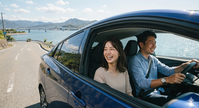 浜松と豊橋の地元の出会いから結婚へ！浜名湖を笑顔でドライブデートする30代のアラサー成婚カップル