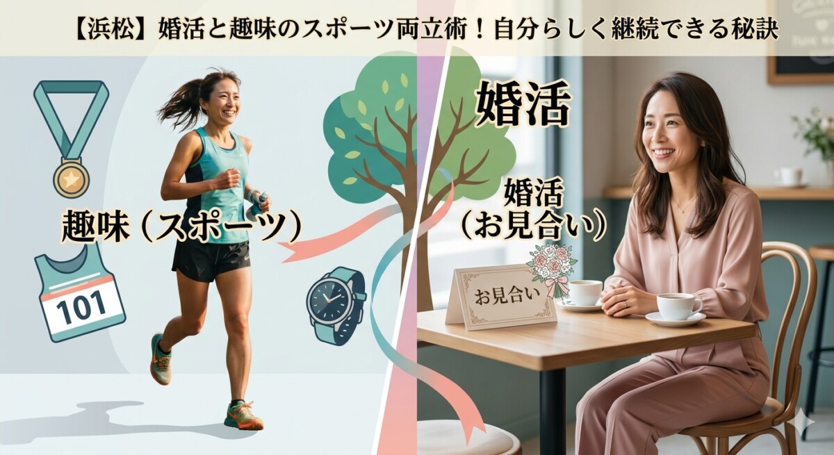 趣味のマラソンと婚活を両立する浜松の30代女性のイメージ 浜松湖西婚活サービス結い