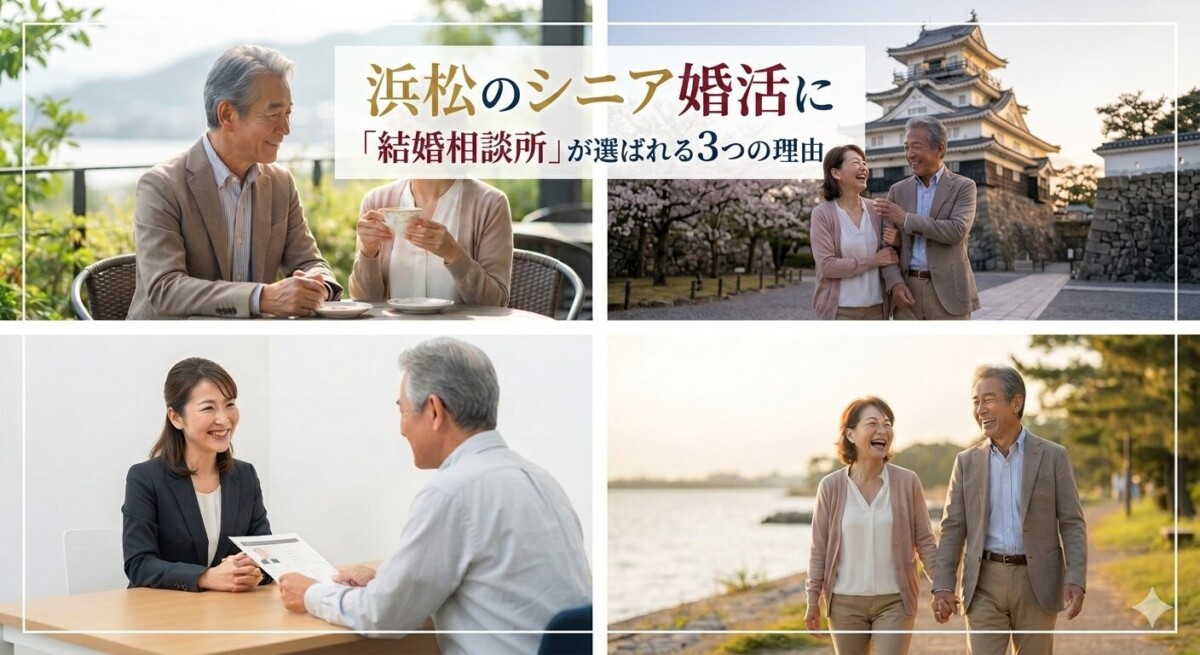 浜松のシニア婚活　60代シニア世代のカップルの婚活やデートの様子　浜松湖西婚活サービス結い