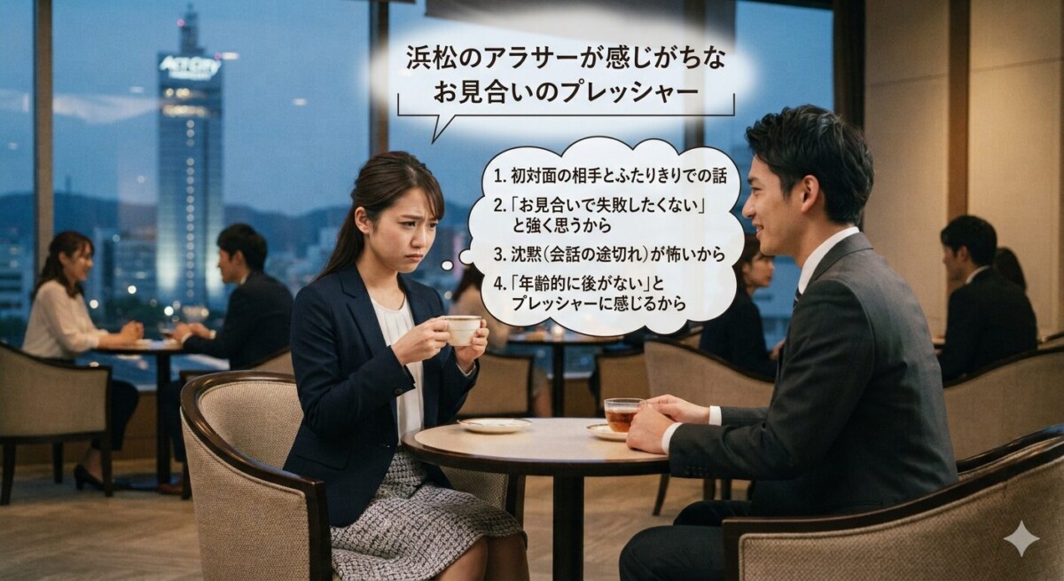松湖西婚活サービス結いによる浜松の30代前半、40代、アラサーのお見合いのイメージ