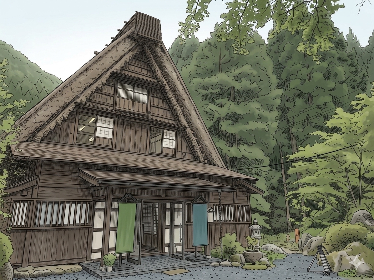 新城市の合掌造りの古民家かふぇこのはずくのイメージ　浜松湖西婚活サービス結い