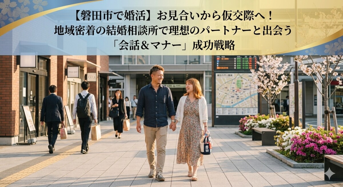 磐田市でデートを楽しむ30代のカップルの様子　浜松湖西婚活サービス結い