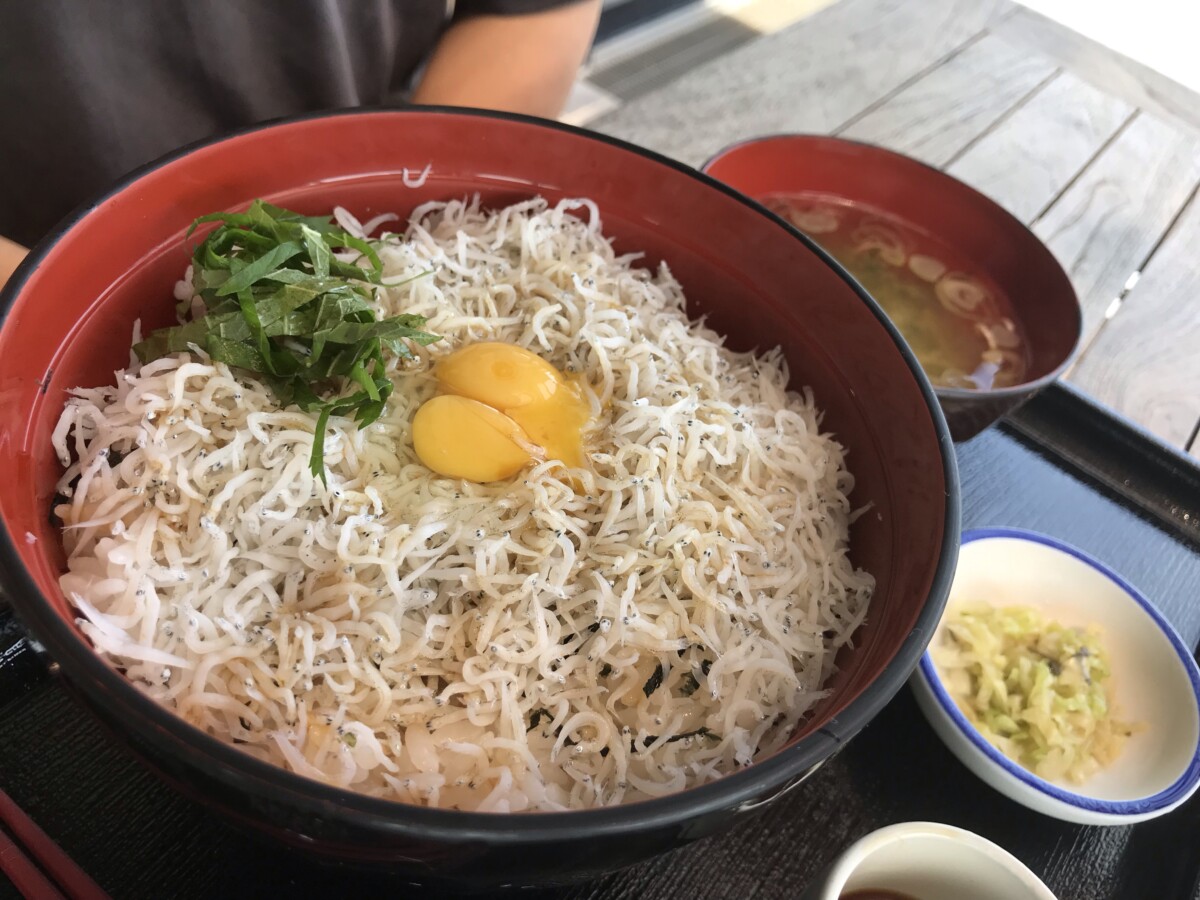 湖西市の道の駅 潮見坂のしらす丼　浜松湖西婚活サービス結い